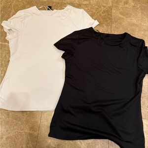 TWO Halogen Black and White Short Sleeve Tees